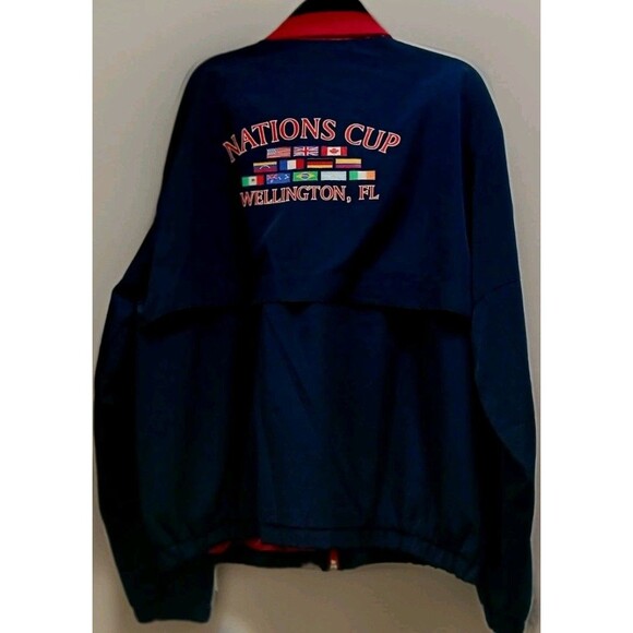VTG Port Authority Men’s XL Nations Cup Jacket Blue Full Zip Embroidered Florida - Picture 1 of 9